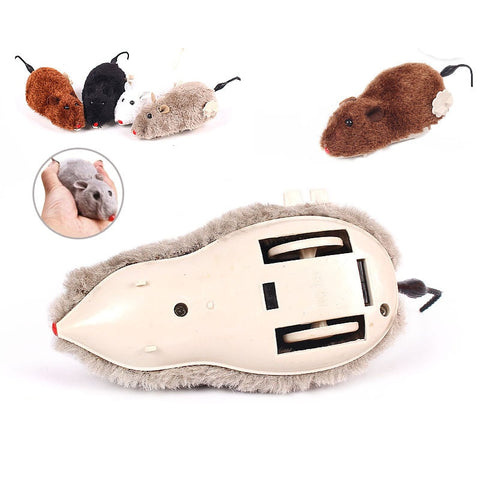 Funny Clockwork Spring Power Plush Mouse Toy