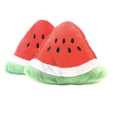 Soft Fleece Dog Chew Toy Fruit Vegetable Chicken Squeak