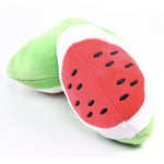 Soft Fleece Dog Chew Toy Fruit Vegetable Chicken Squeak